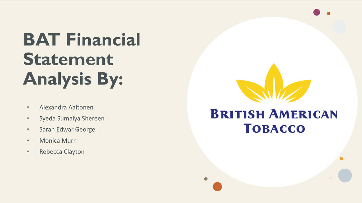 BAT Financial Statement Analysis